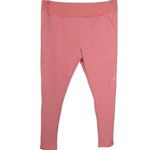 Body Instinct Salmon Silky Stretchy Active Pocket Leggings Plus Size 2X